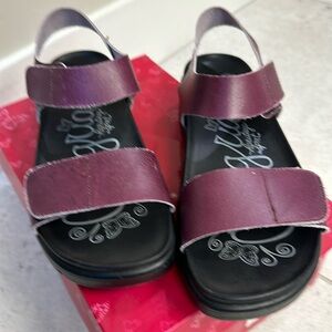 Alegria Purple & Black “Crazy Horse”, size 38 sandals